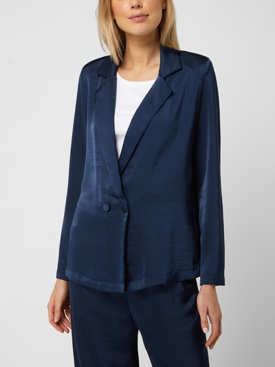 Neo Noir Blazer van satijn, model 'Leelou' Marineblauw - 4