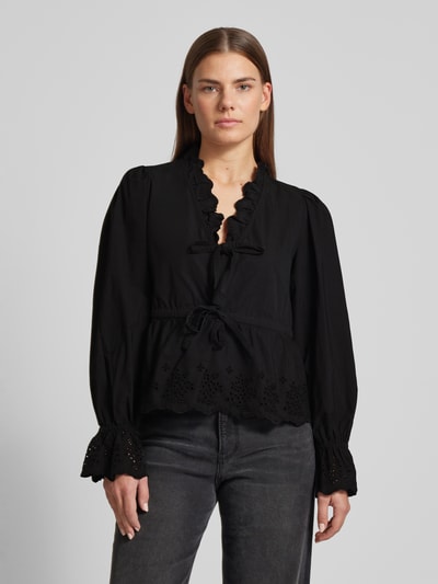 Neo Noir Bluse aus reiner Baumwolle Modell 'Matsi' Black 4