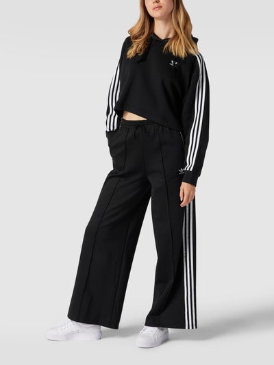 adidas Originals Cropped Hoodie mit Label-Stitching Black 1