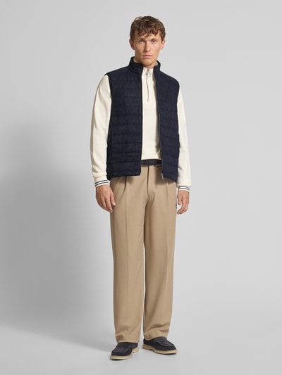 bugatti Regular Fit Steppweste mit Stehkragen Marine 1