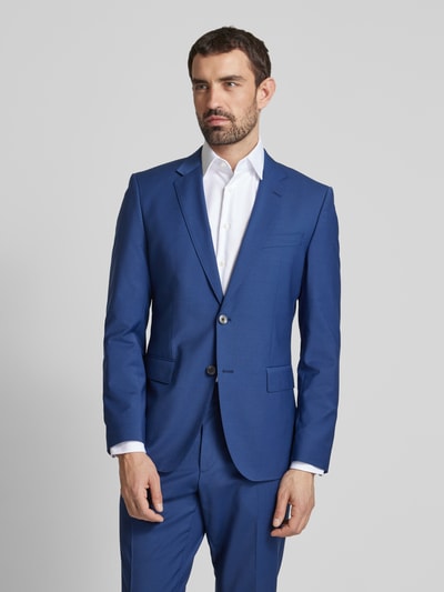 BOSS Marynarka o kroju slim fit z dwoma nachodzącymi na siebie guzikami model ‘Huge’ Królewski niebieski 4