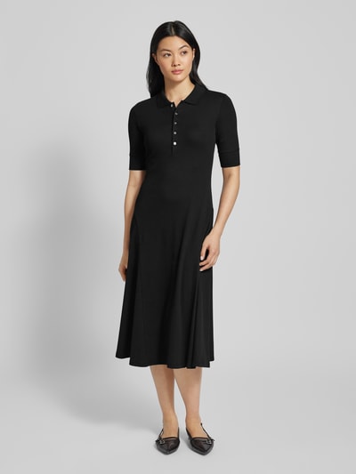 Lauren Ralph Lauren Polokleid mit halblangen Ärmeln Modell 'LILLIANNA' Black 4