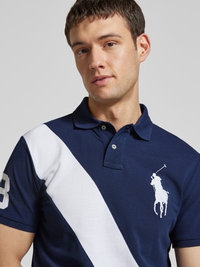 Polo Ralph Lauren Regular fit poloshirt met labelstitching Marineblauw - 3