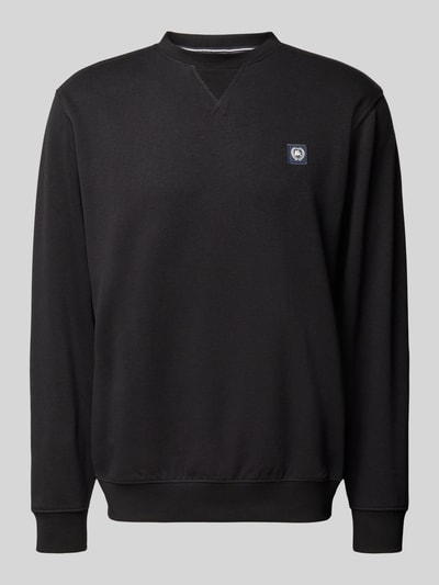 Lerros Sweatshirt met labelpatch Zwart - 2