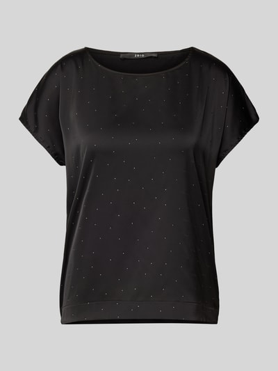 Zero T-Shirt mit Ziersteinbesatz Black 2