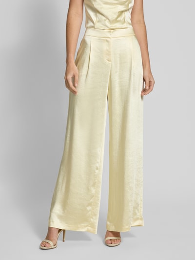 Jake*s Cocktail Cocktailhose aus Satin mit weitem Bein Hellgelb 4