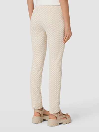 Raffaello Rossi Broek met all-over motief, model 'PENNY' Beige - 5