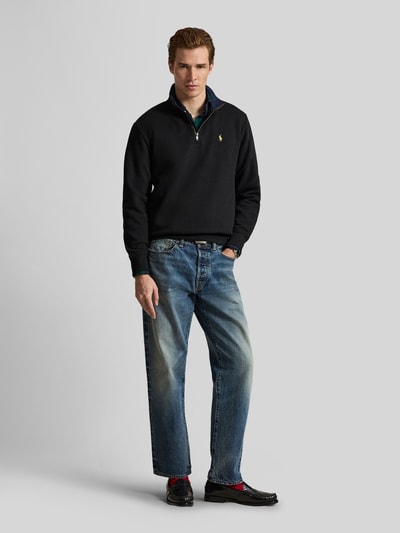 Polo Ralph Lauren Sweatshirt mit Troyerkragen Black 1