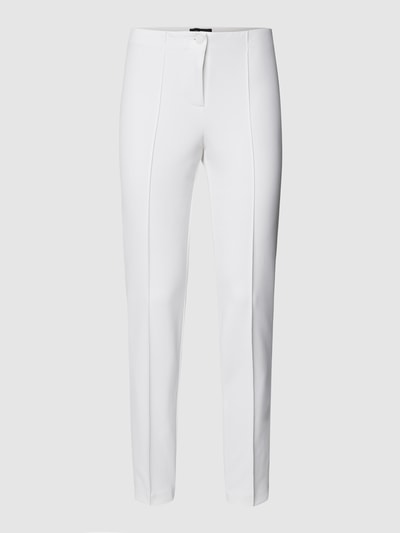 Cambio Skinny fit stretchbroek met siernaden. Wit - 2