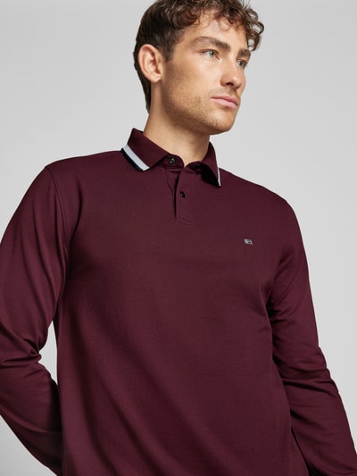 Christian Berg Men Gebreide pullover met polokraag Bordeaux - 3