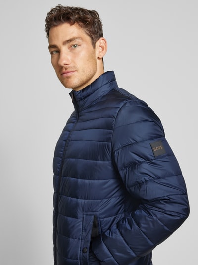 BOSS Orange Gewatteerd jack met opstaande kraag, model 'Oden1' Marineblauw - 3