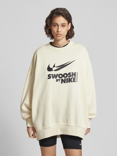 Nike Bluza o kroju oversized z nadrukiem z logo Złamany biały 4