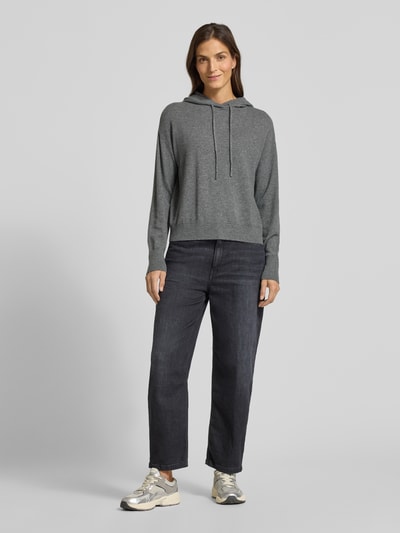 Jake*s Casual Hoodie van kasjmier Donkergrijs gemêleerd - 1