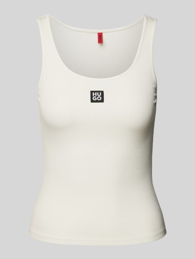 HUGO Tanktop mit Label-Patch Modell 'VEST' Offwhite 2