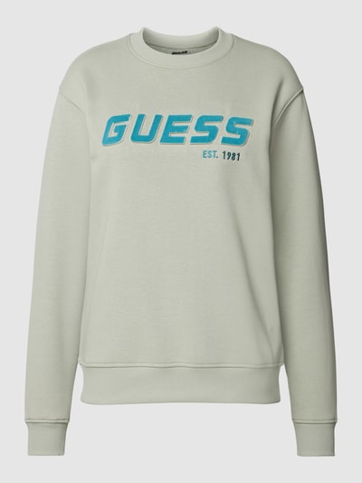 Guess Bluza z aplikacją z logo model ‘ALLANIS’ Miętowy 2