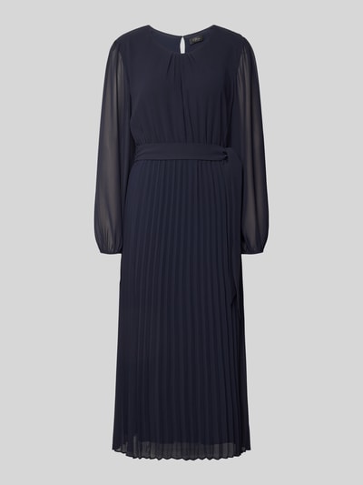 s.Oliver BLACK LABEL Tailliertes Freizeitkleid mit Taillengürtel zum Binden Marine 2
