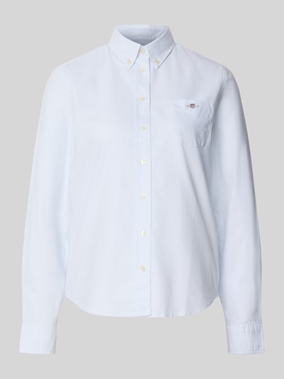 Gant Hemdbluse mit Button-Down-Kragen und Sportmanschetten Hellblau 2