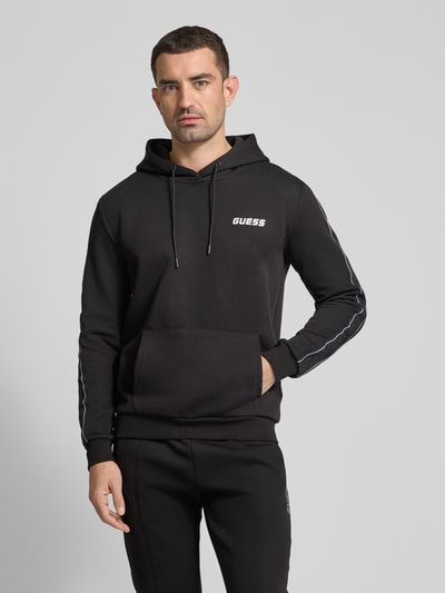 Guess Activewear Hoodie mit Label-Detail Modell 'MICKEY' Black 4