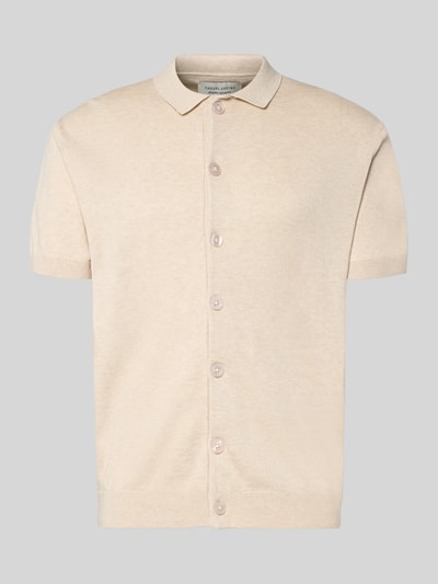Produktfoto, vrijetijdsoverhemd met 1/2-mouwen model 'BELLS' van Casual Friday in beige, mix van katoen en lyocell, regular fit, polokraag, knoopsluiting