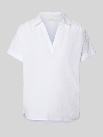 Christian Berg Woman Regular Fit Bluse im Allover-Look mit V-Ausschnitt Weiss 1