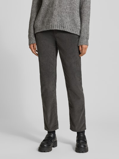 Brax Spodnie sztruksowe o kroju slim fit z 5 kieszeniami model ‘Carola’ Ciemnoszary 4