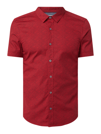 s.Oliver RED LABEL Slim Fit Freizeithemd mit Stretch-Anteil und kurzem Arm  Rot 2
