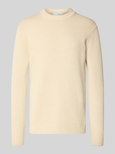 SELECTED HOMME Regular fit gebreide pullover van puur katoen, model 'DANE' Offwhite - 2