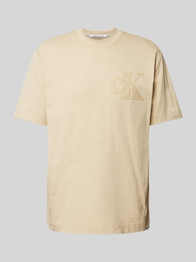 Calvin Klein Jeans T-Shirt mit Rundhalsausschnitt Beige 2