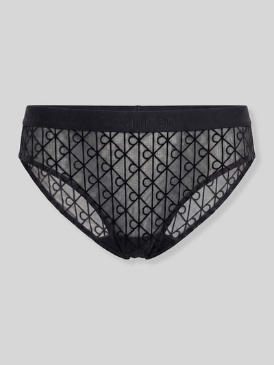 Calvin Klein Underwear Slip met semi-transparant met mesh Zwart - 2