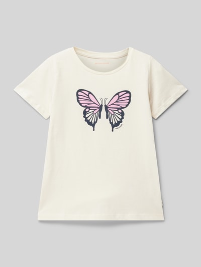 Tom Tailor T-shirt met motiefprint Offwhite - 1