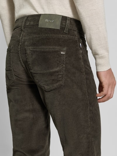 Brax Straight Fit Cordhose aus Baumwoll-Mix Modell 'Mythos Flex Cord' Oliv 3