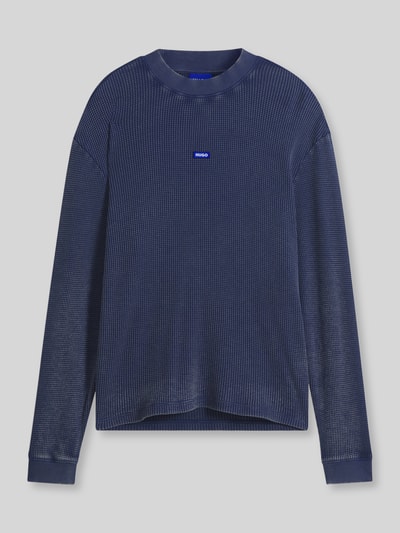 HUGO Blue Regular Fit Sweatshirt aus reiner Baumwolle Modell 'Nistrico' Marine 2