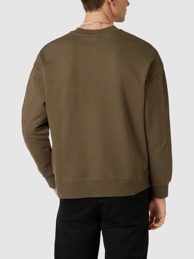Carhartt Work In Progress Sweatshirt mit Logo-Stitching Modell 'LINK SCRIPT' Oliv 5