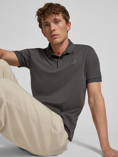 BOSS Green Regular Fit Poloshirt aus reiner Baumwolle Modell 'POLO FUTURE' Dunkelgrau 3