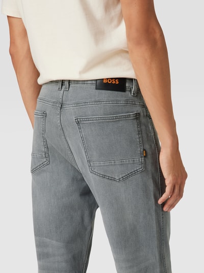 BOSS Orange Jeans met labelpatch, model 'Tatum' Lichtgrijs - 3