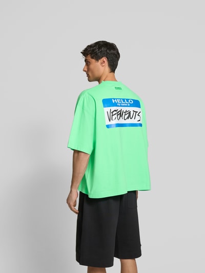 VETEMENTS Loose Fit T-Shirt aus reiner Baumwolle Neon Gruen 5
