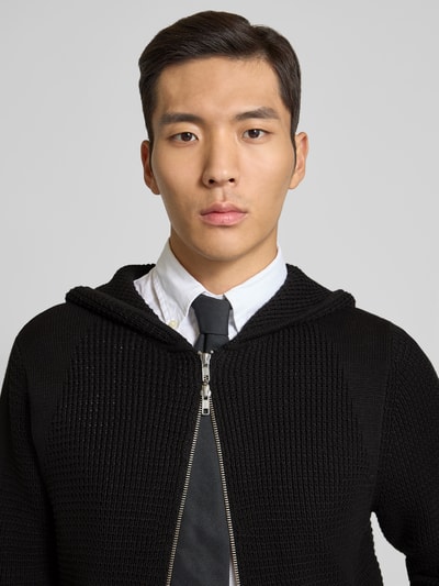 WON HUNDRED Slim Fit Jacke in Strick-Optik Black 3