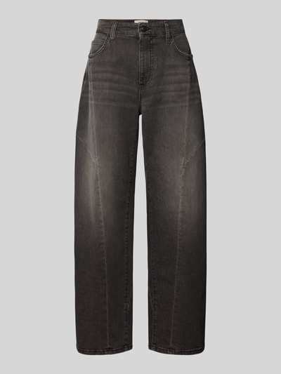 Produktfoto, Barrel Fit Cordhose aus Baumwoll-Mix Modell 'Dakota Barrel Seam' von MAC, gerade Form, dunkler Grauton, Damen Barrel Jeans von MAC