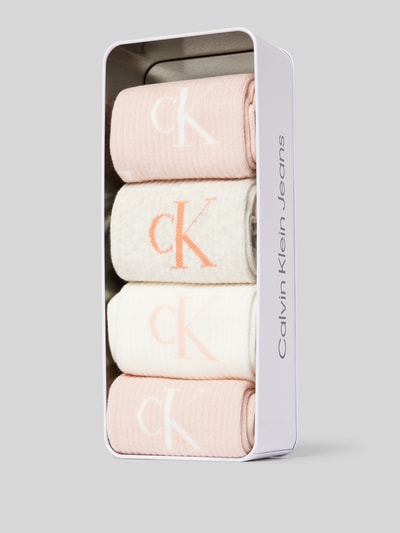 Calvin Klein Jeans Socken mit elastischem Rippenbündchen im 4er-Pack Rosa 3