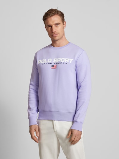 Polo Sport Sweatshirt mit Label-Print Lavender 4