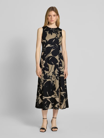 Marc O'Polo Getailleerde midi-jurk van pure viscose Zwart - 4