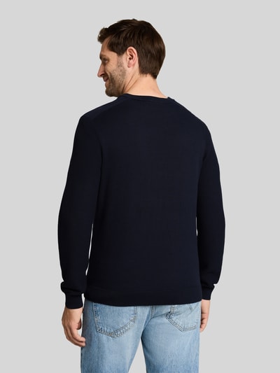 Tom Tailor Regular fit pullover met crew neck kraag Marineblauw - 5