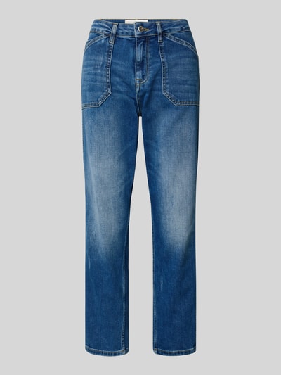 Goldgarn Jeansy o kroju straight fit z kieszeniami z patką model ‘Schönau’ Niebieski 2