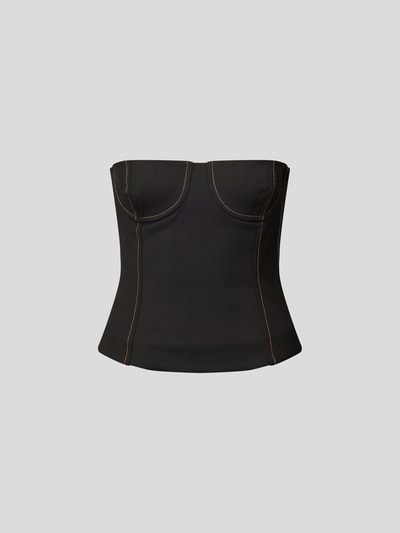 Sir Crop Top im trägerlosen Design Schwarz 2