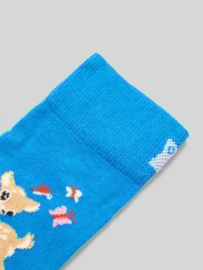 Happy Socks Socken mit Motiv-Stitching Modell 'Deer' Gruen 2