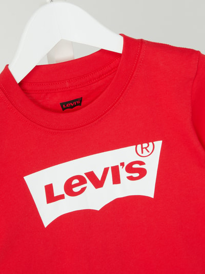 Levi’s® Kids T-shirt z nadrukiem z logo  Czerwony 2