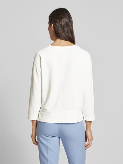 OPUS Sweatshirt mit Strukturmuster Modell 'Sinni' Offwhite 5