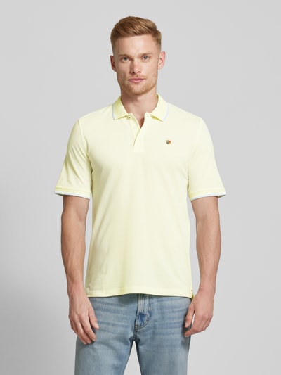 Jack & Jones Premium Regular Fit Poloshirt mit Logo-Stitching Modell 'BLUWIN' Hellgelb 4