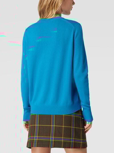 Jake*s Casual Strickpullover aus Kaschmir mit Rundhalsausschnitt Blau 5