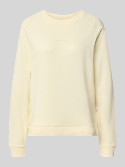 Produktfoto, Regular Fit Sweatshirt aus reiner Baumwolle von Marc O'Polo in zartem Gelb, glatte Oberfläche, Damen Sweatshirt von Marc O'Polo DENIM